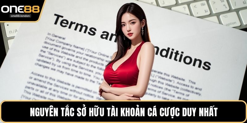 Nguyên tắc sở hữu tài khoản cá cược duy nhất